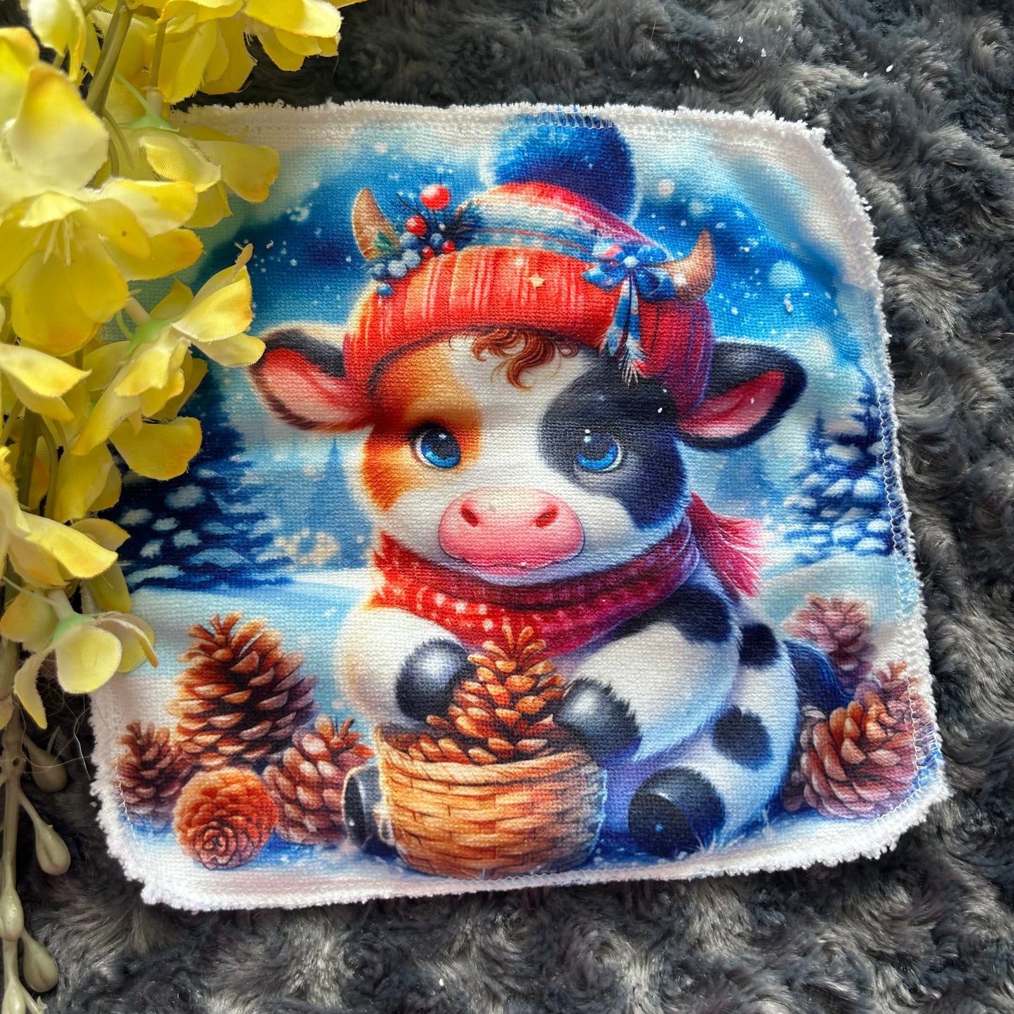 Débarbouillette vache hivers