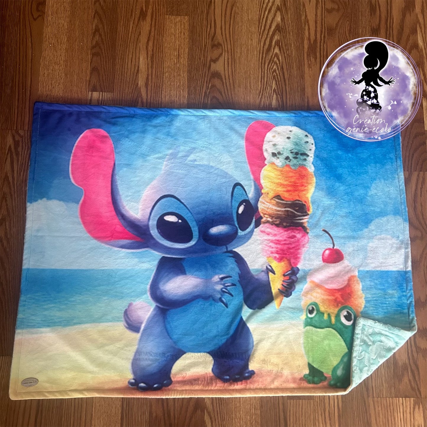 Doudou 30x40 extraterrestre bleu
