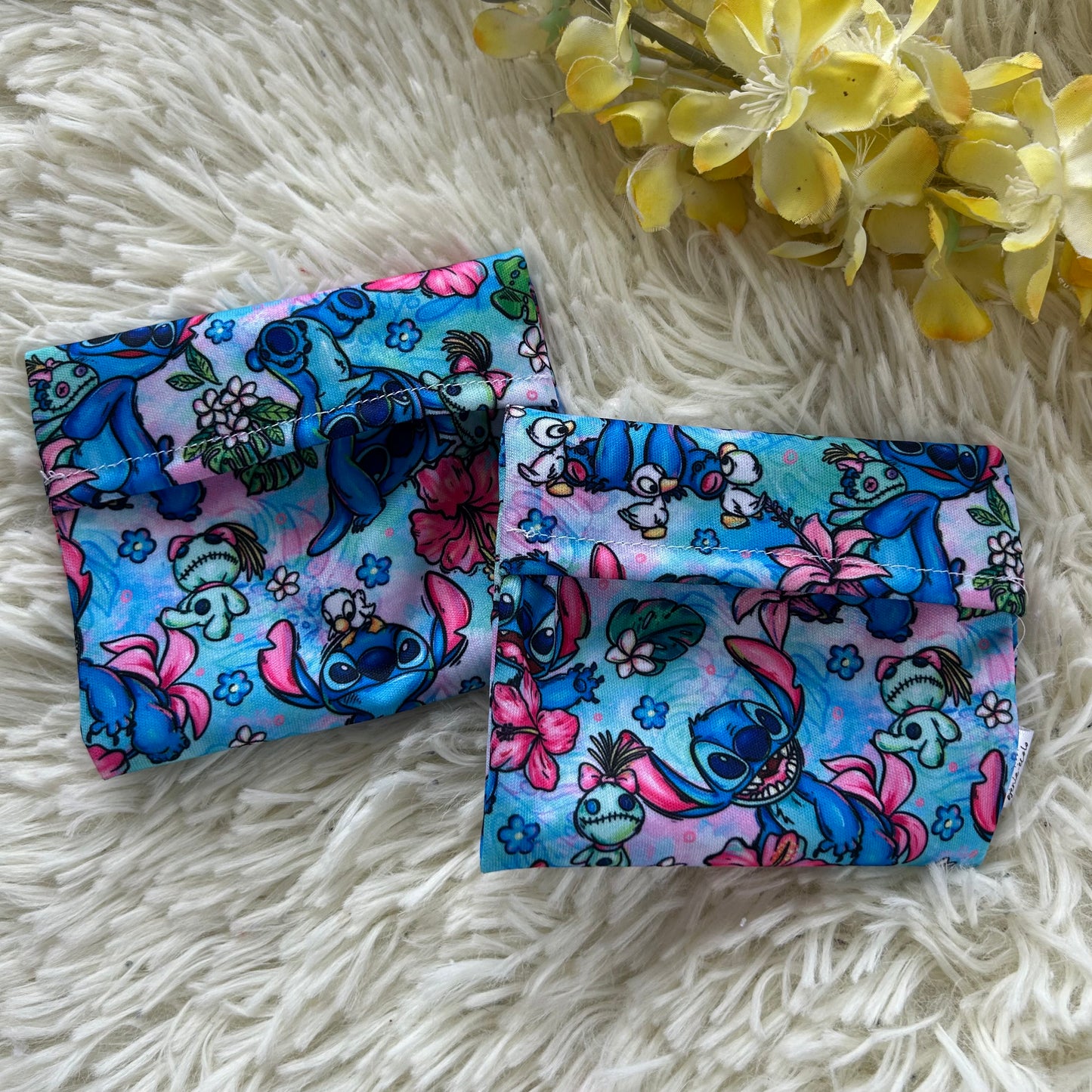 Pochette pour serviette hygiénique extraterrestre bleu