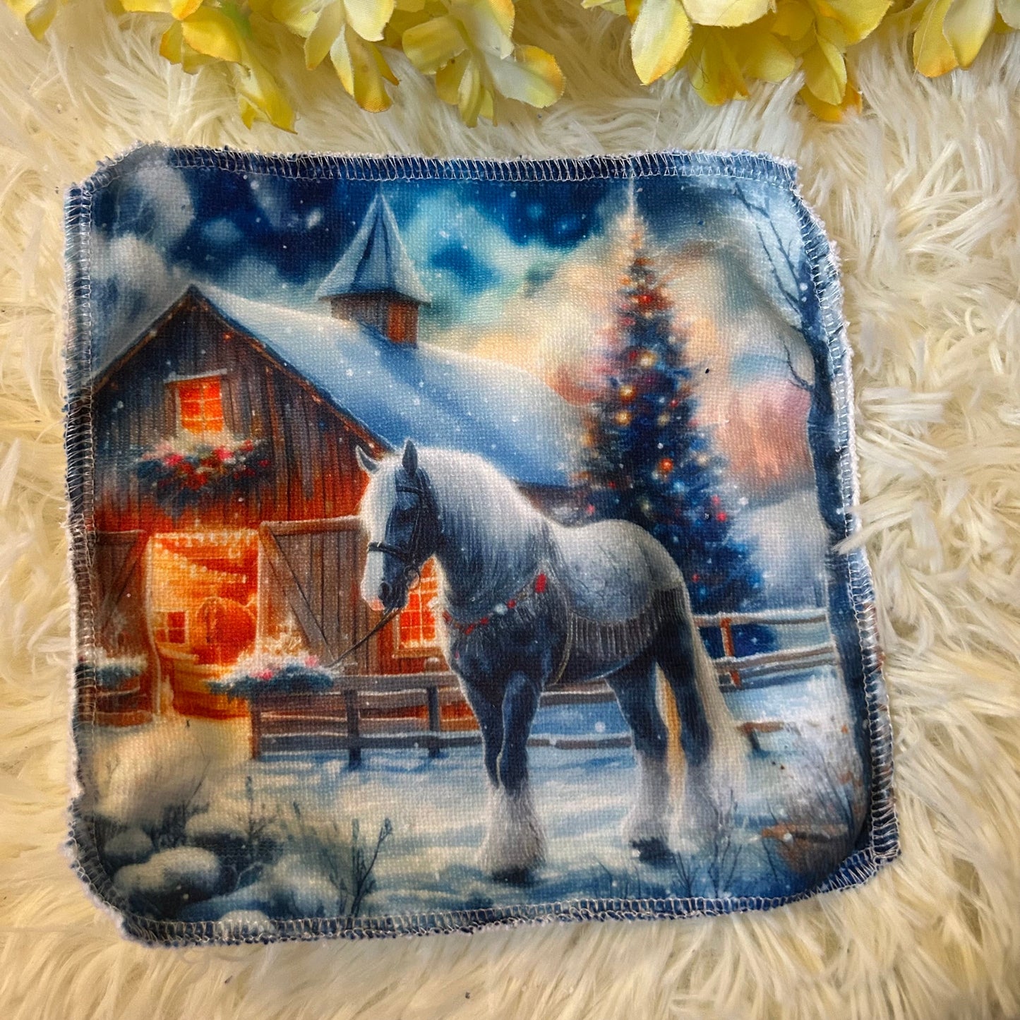 Débarbouillette cheval hivers