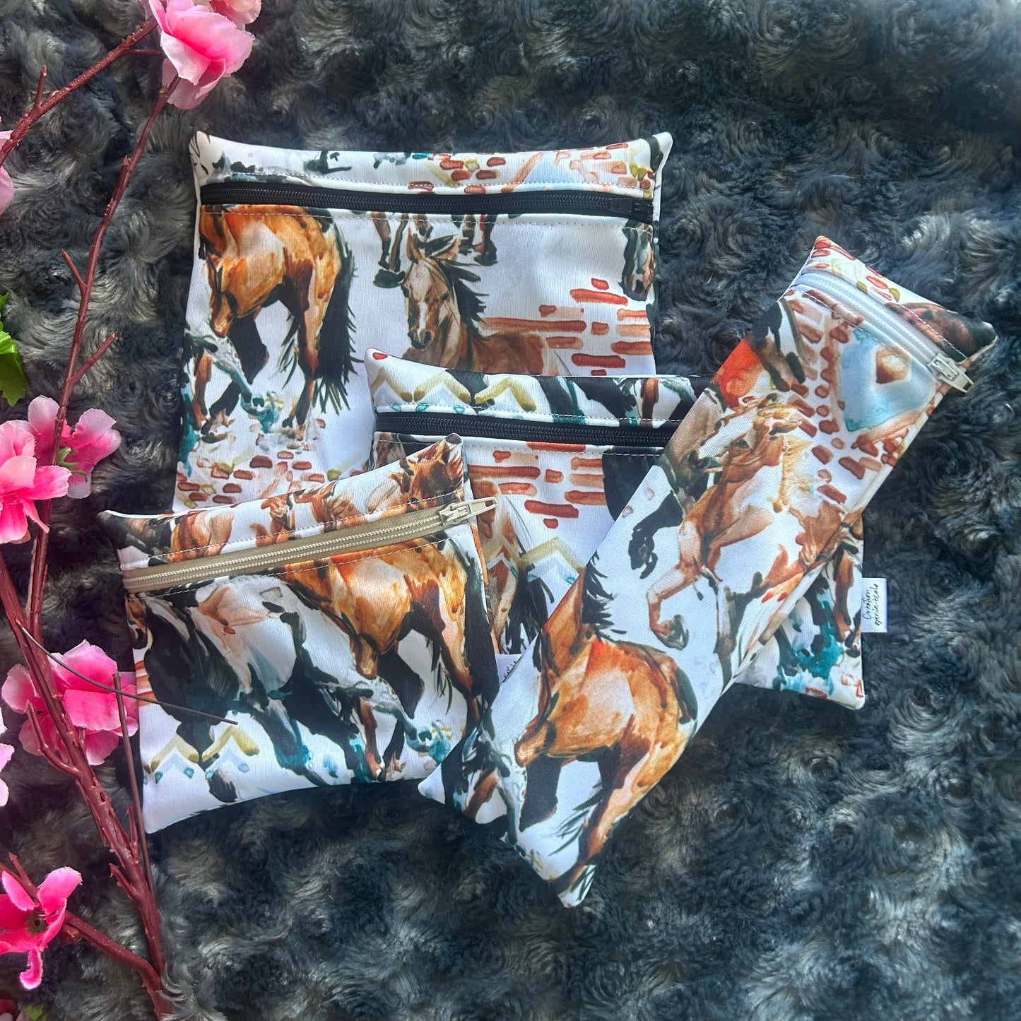 Kit sac sandwich/collation/ustensile chevaux