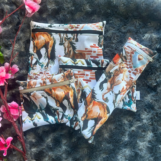Kit sac sandwich/collation/ustensile chevaux