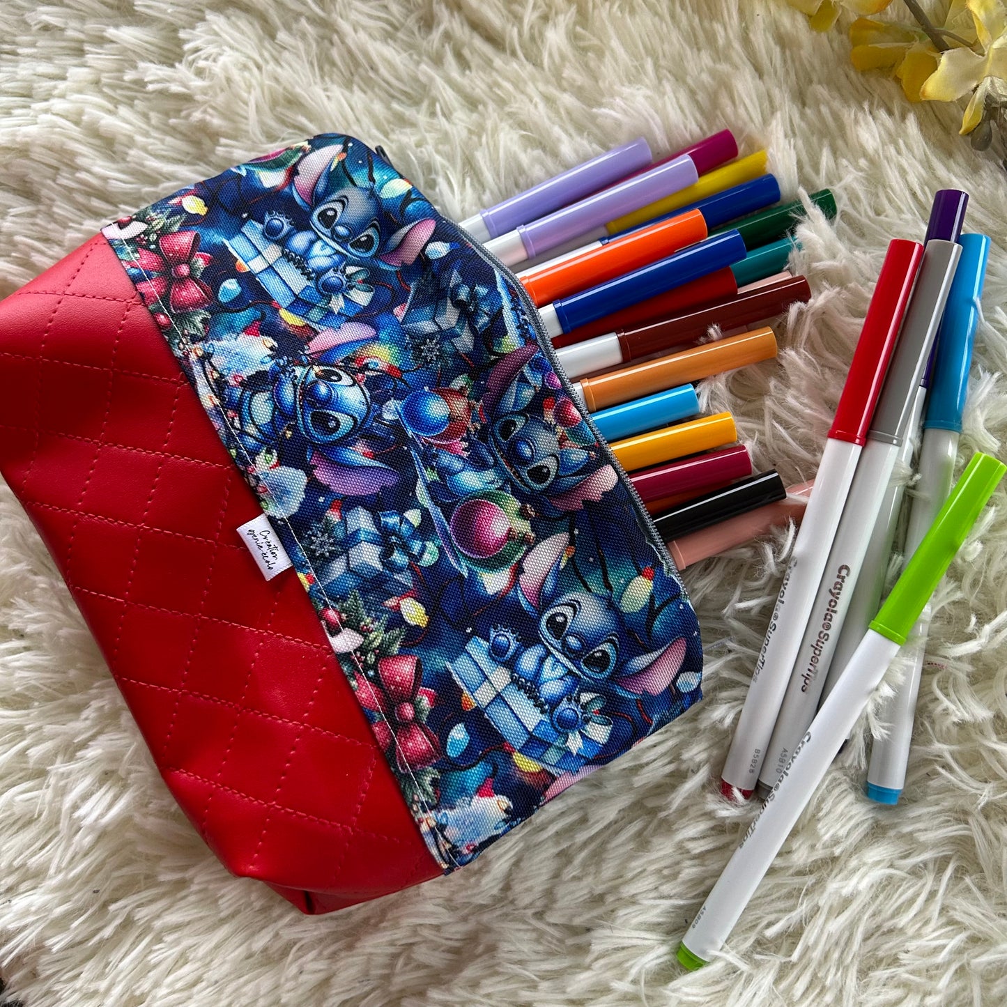 Trousse de crayon / maquillage personnage noel