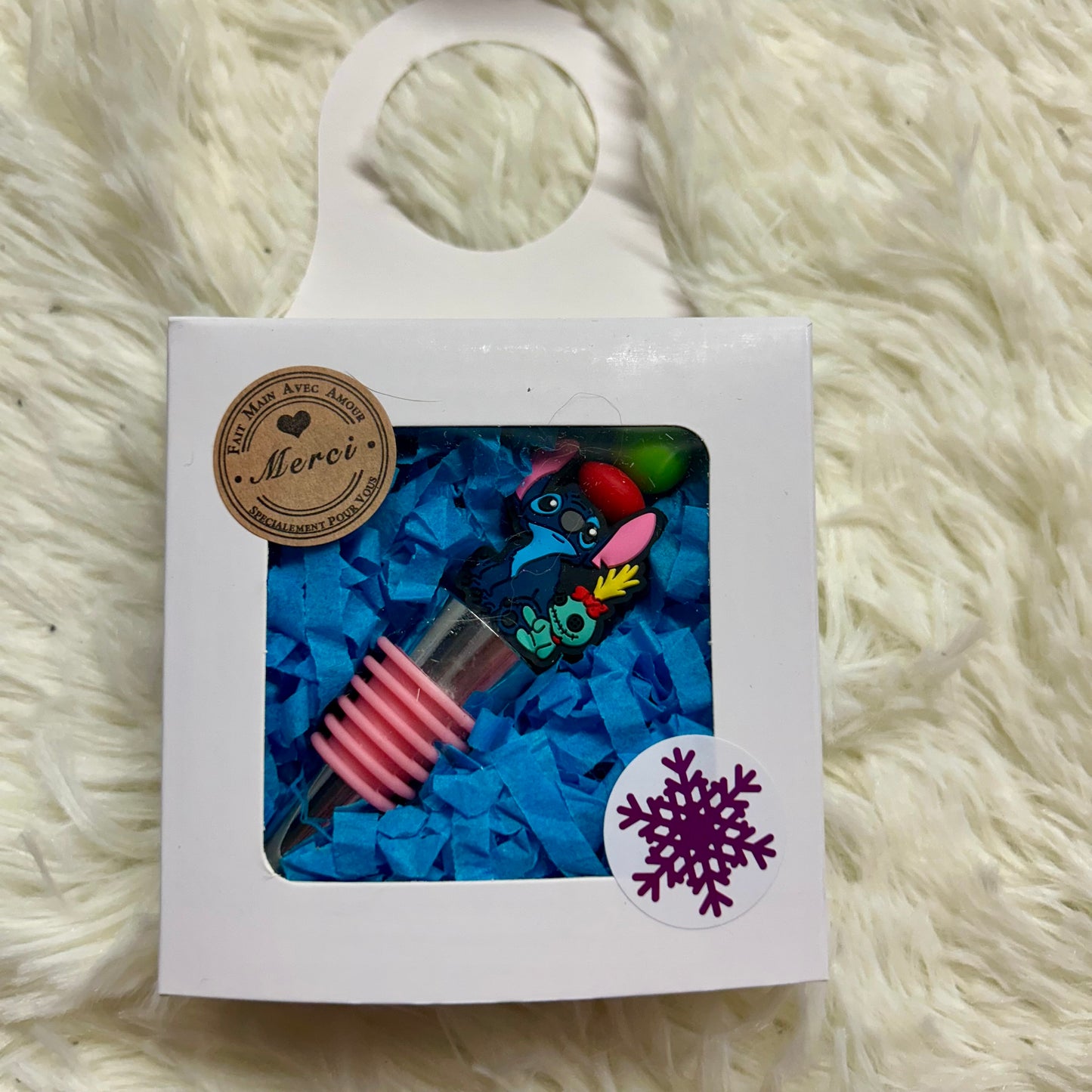 Bouchon de vin extraterrestre bleu