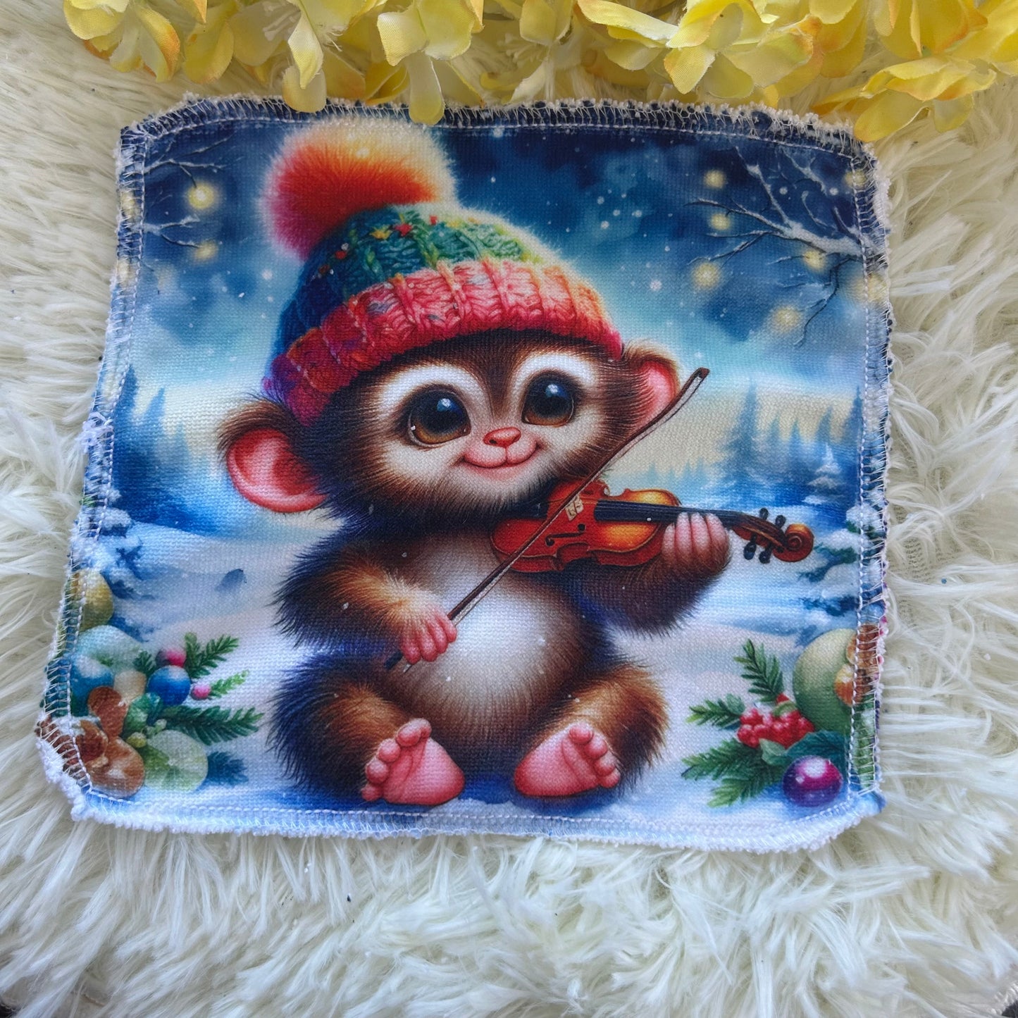 Débarbouillette singe hivers