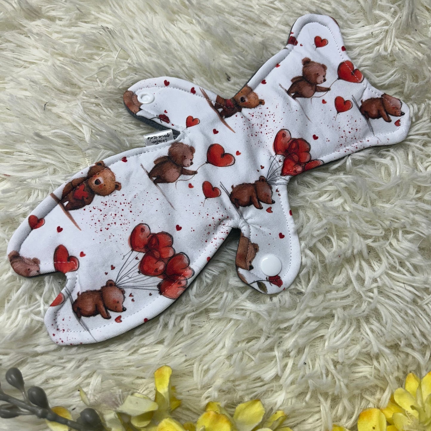 Serviette hygiénique 9”M amour ours