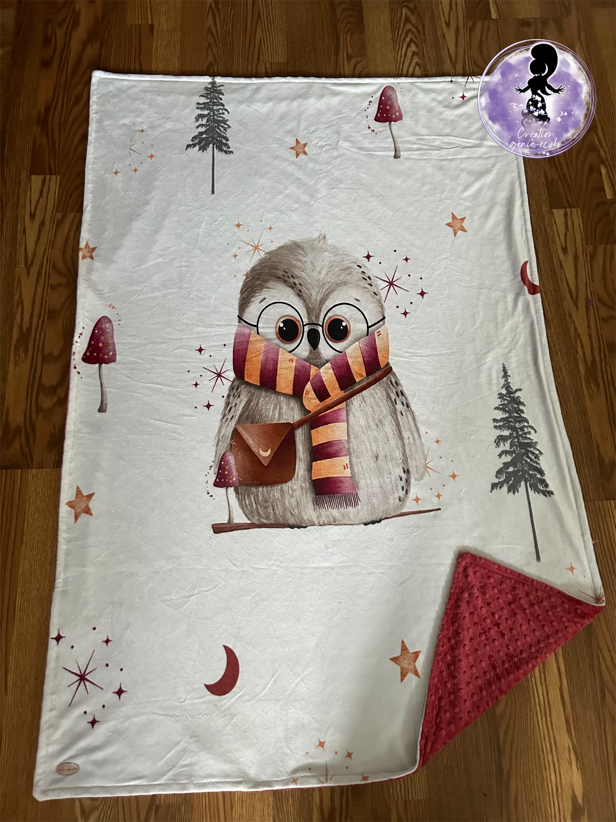 Doudou hibou 40x60