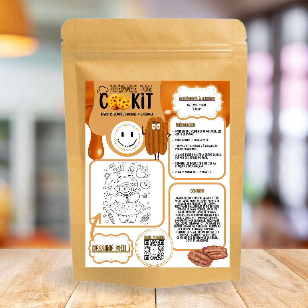 Mélange de biscuits beurre pacane , caramel