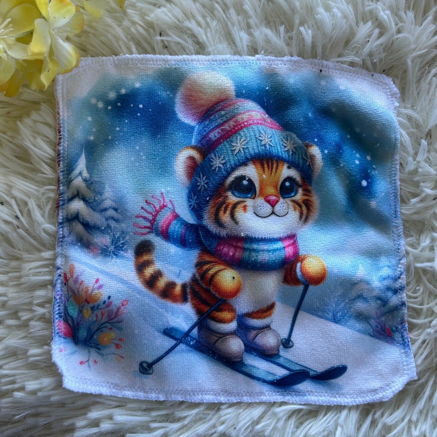 Débarbouillette animaux hivers