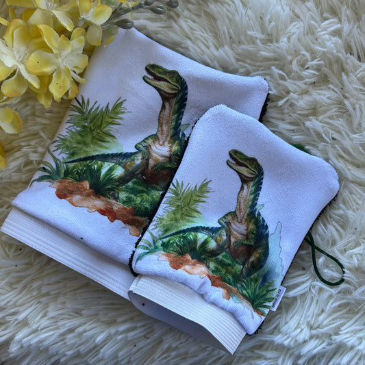 Mitaine de bain dino