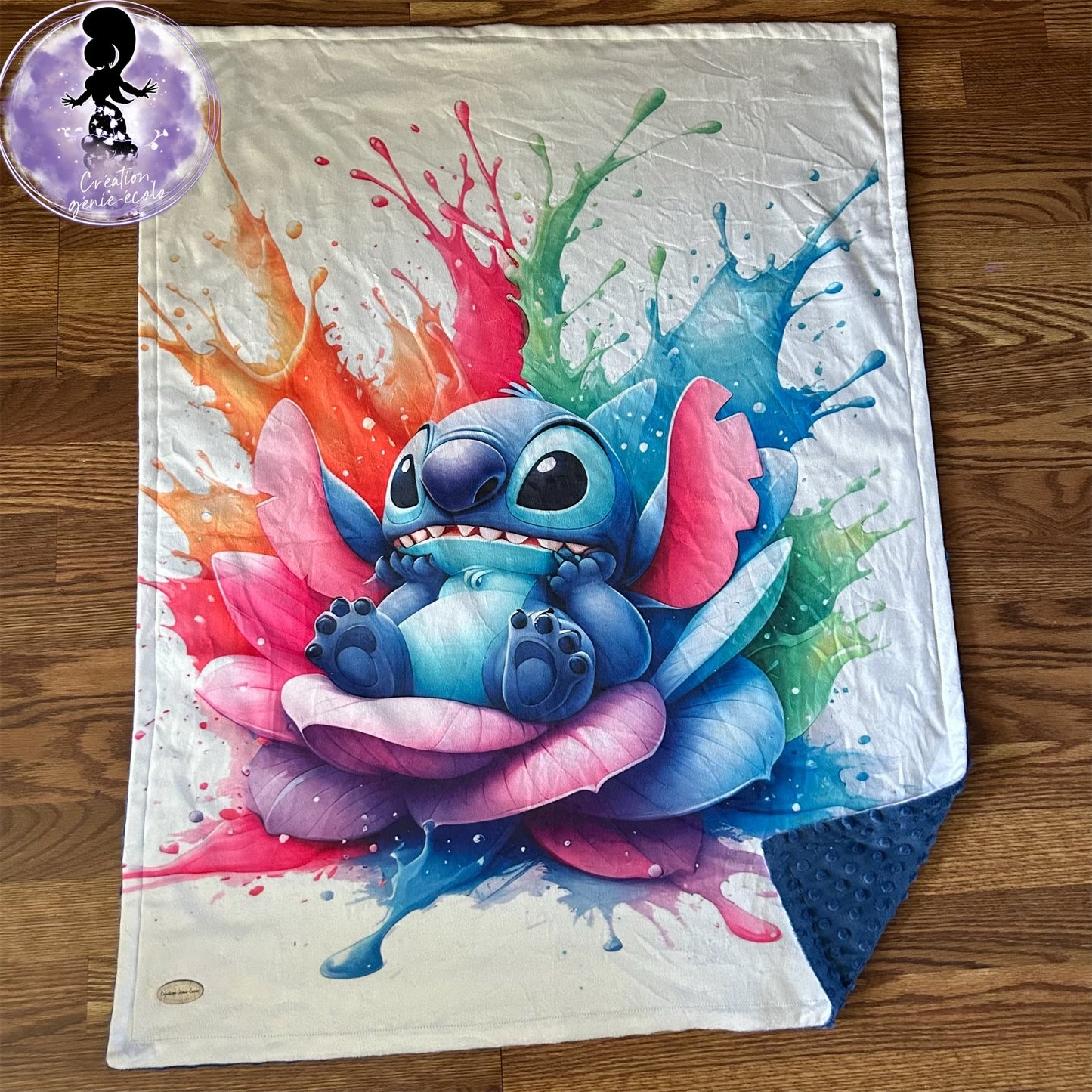 Doudou 30x40 extraterrestre bleu