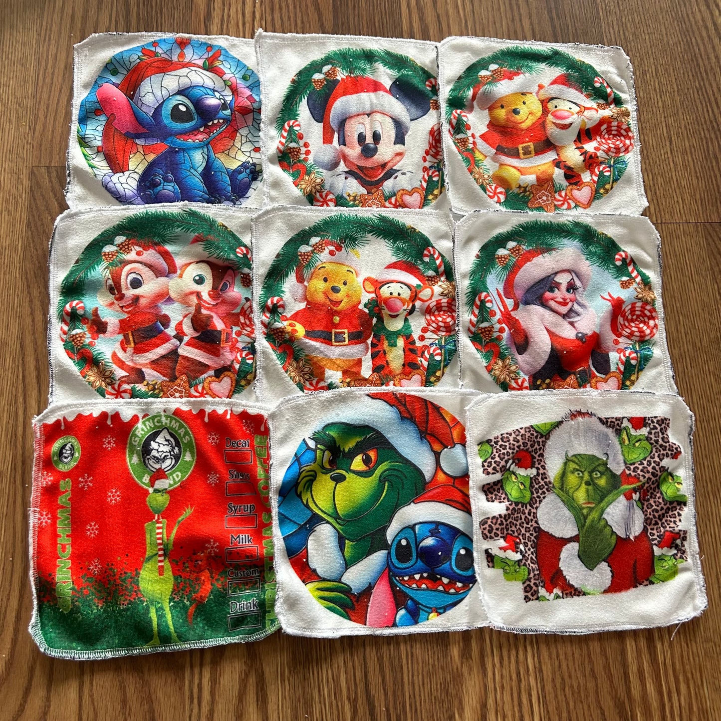 Débarbouillette personnage extraterrestre bleu noel