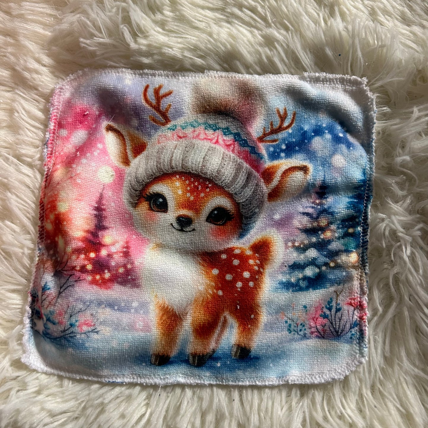 Débarbouillette cerf hivers