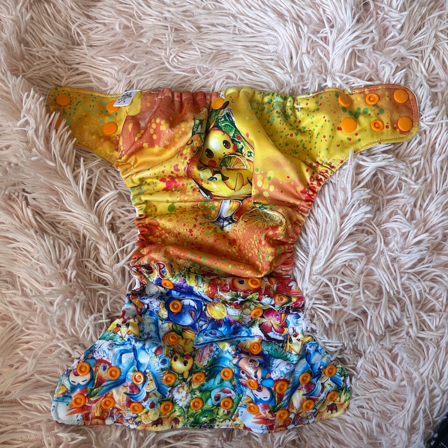 Couche lavable personnage