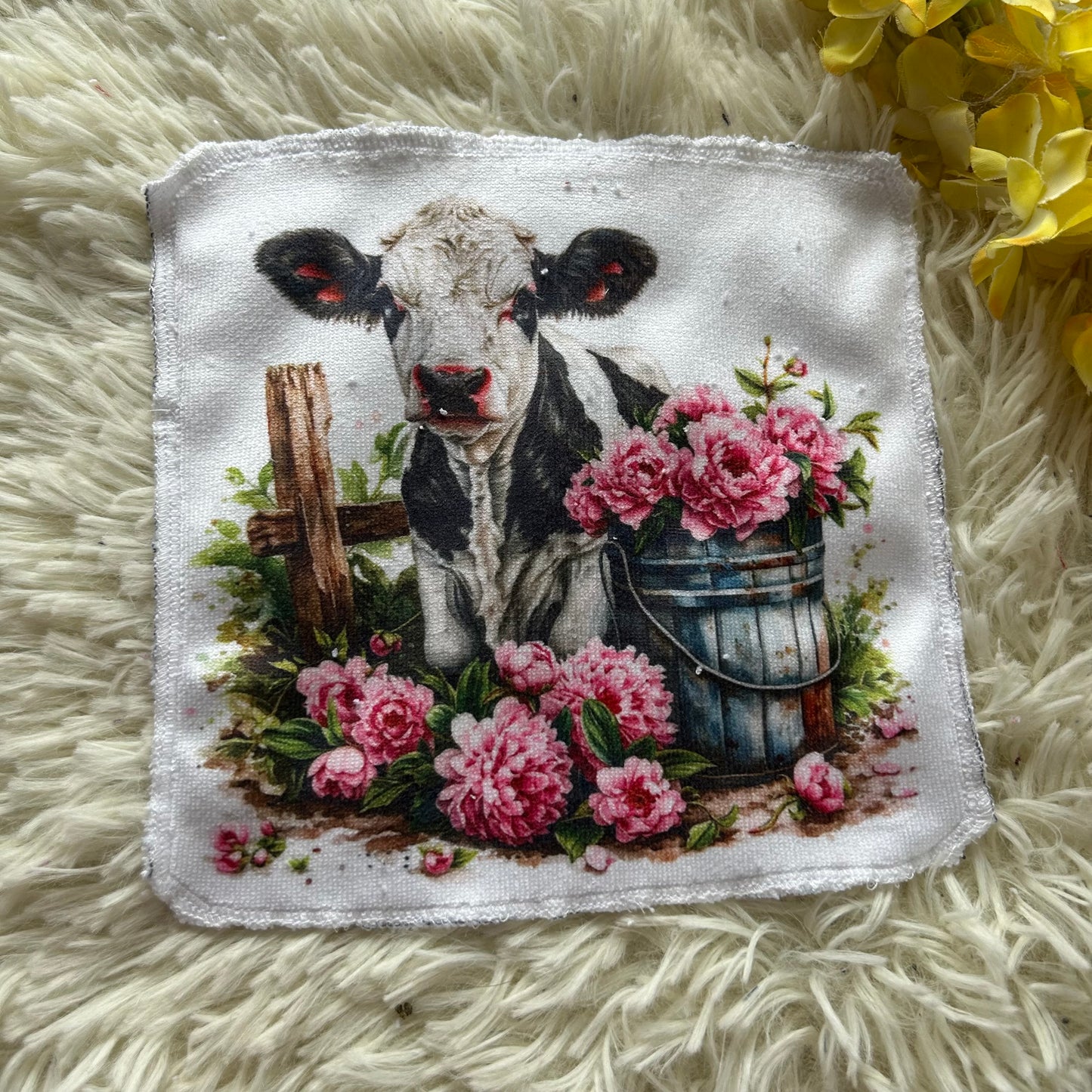 Débarbouillette vache colibri