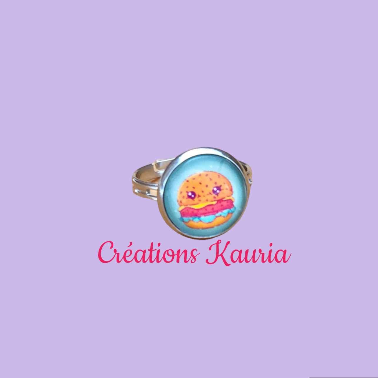 Bague ajustable hamburger Kauria