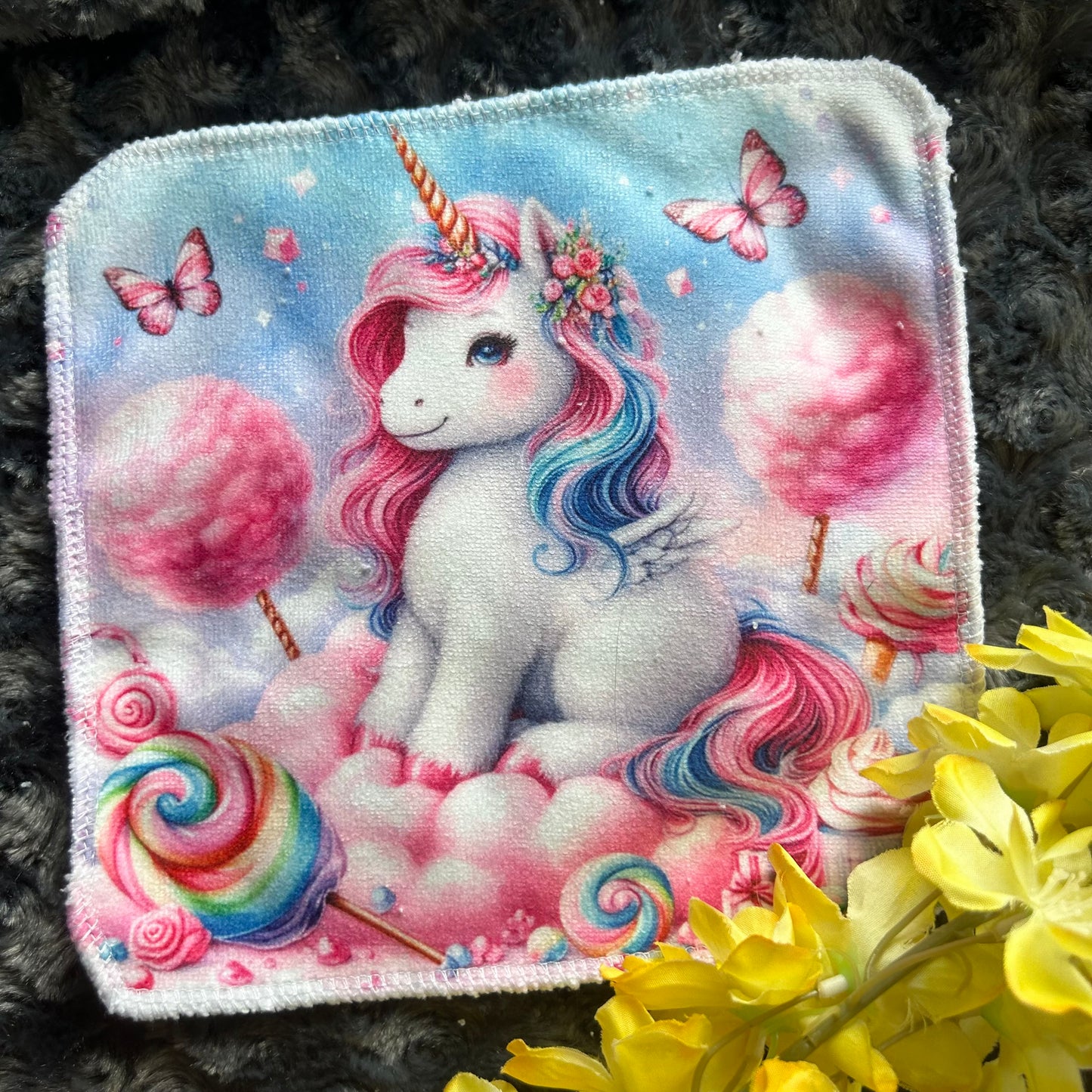 Débarbouillette licorne