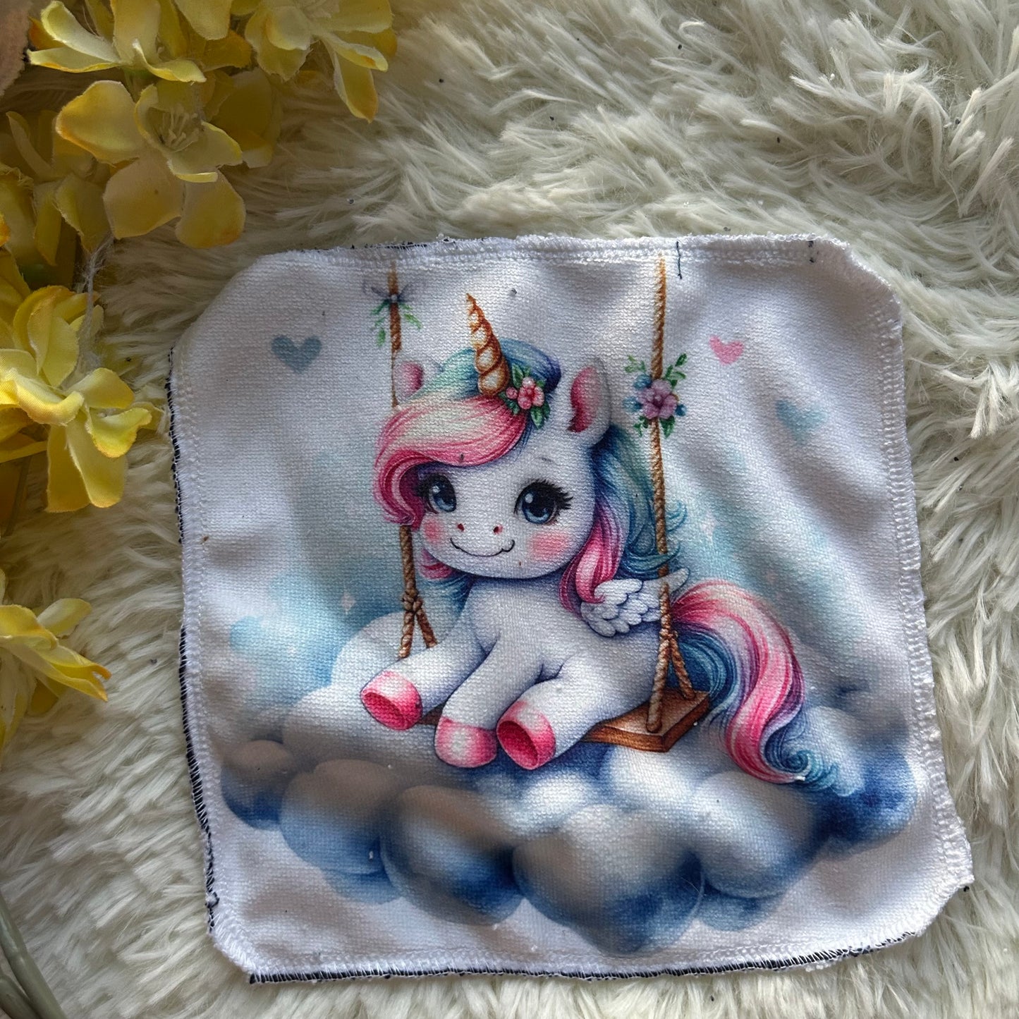 Débarbouillette licorne