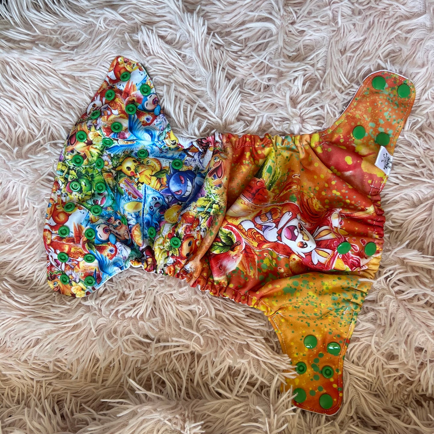 Couche lavable personnage