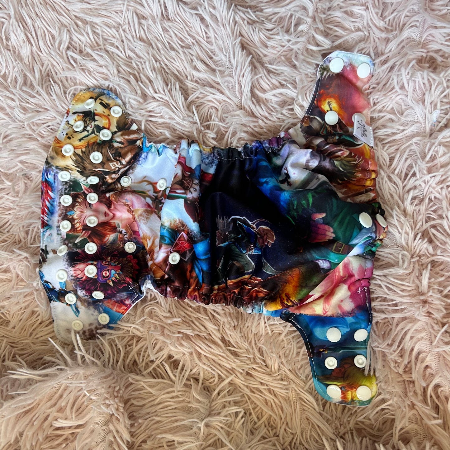 Couche lavable personnage