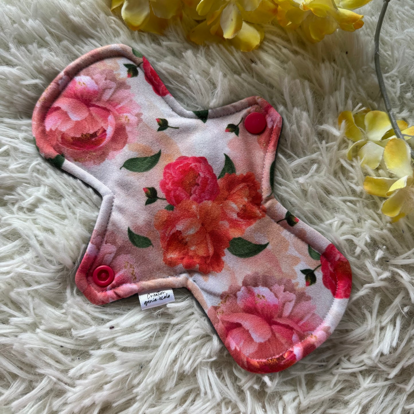 Serviette hygiénique 8” léger fleur