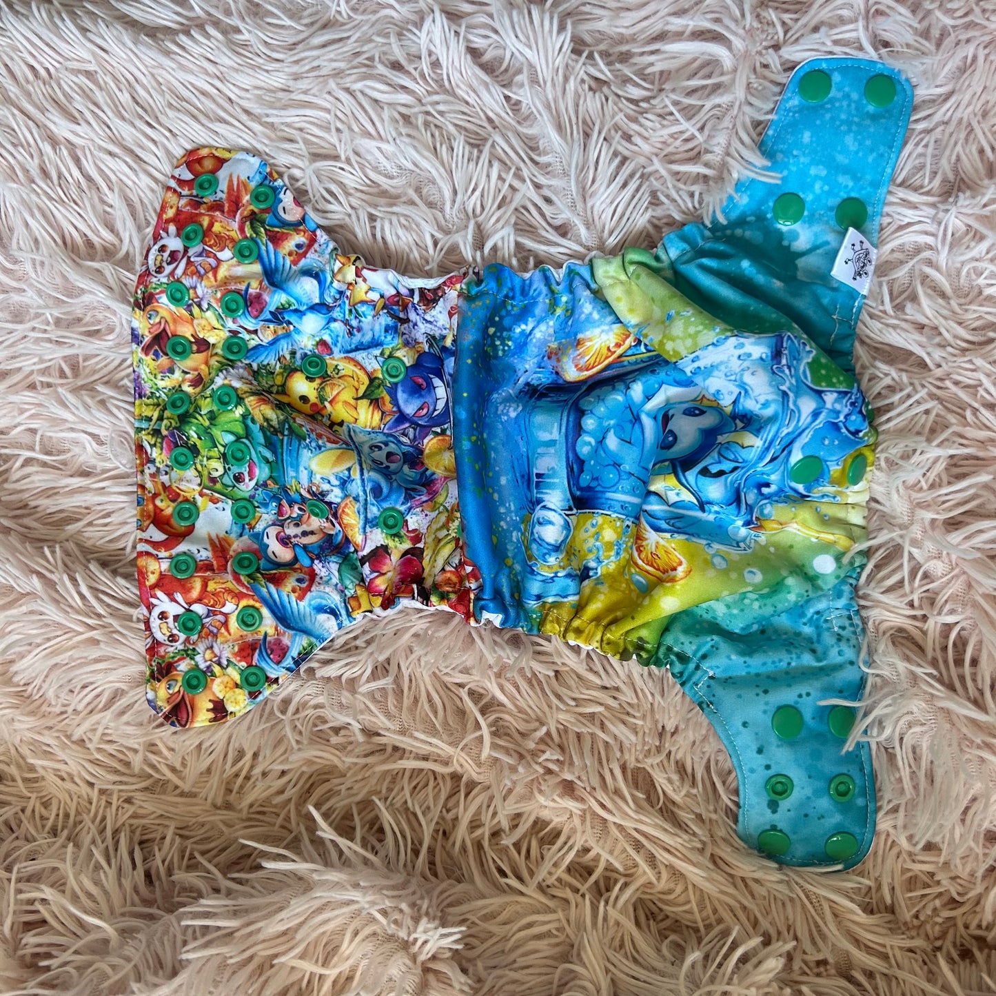 Couche lavable personnage