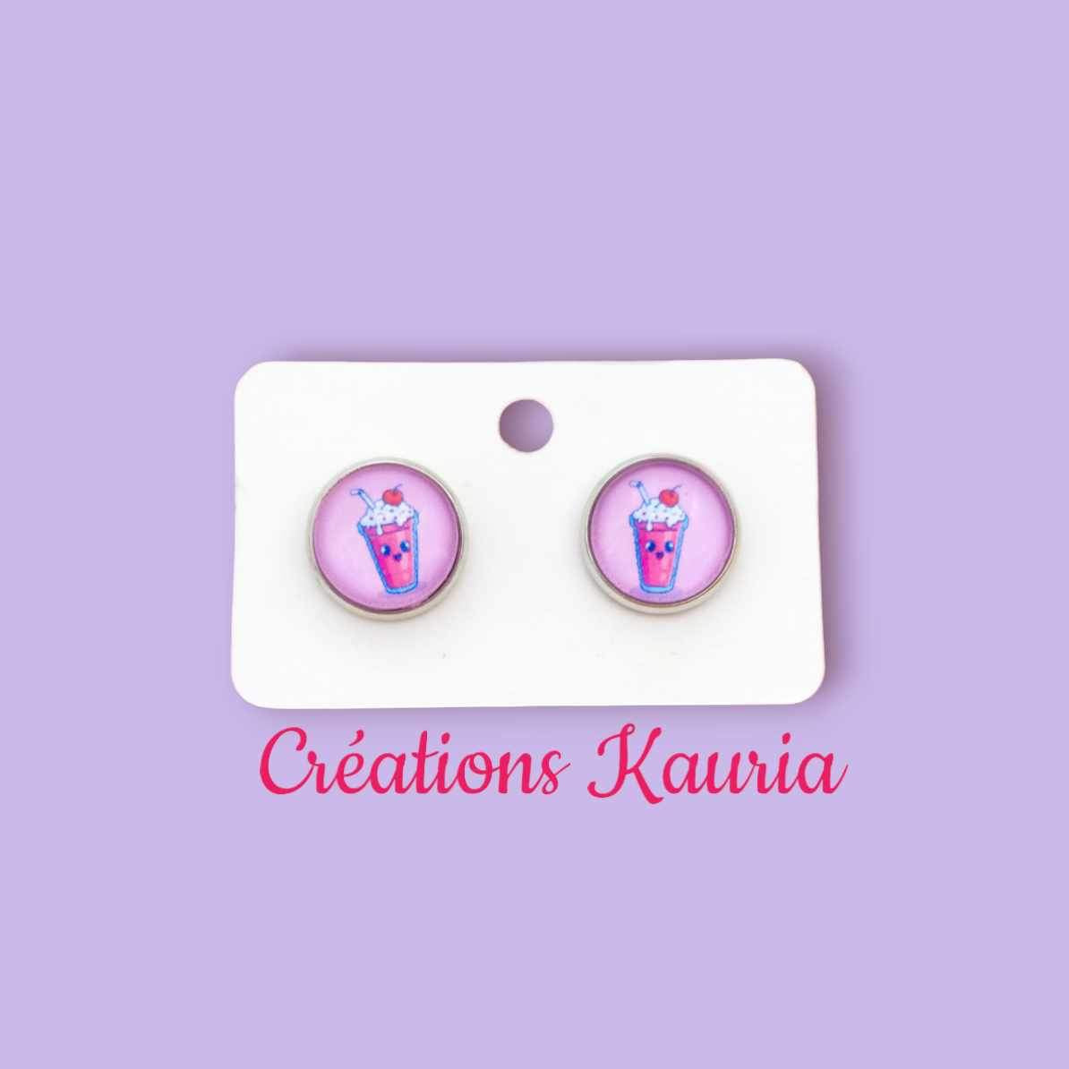 Boucle d’oreille milkshake Kauria