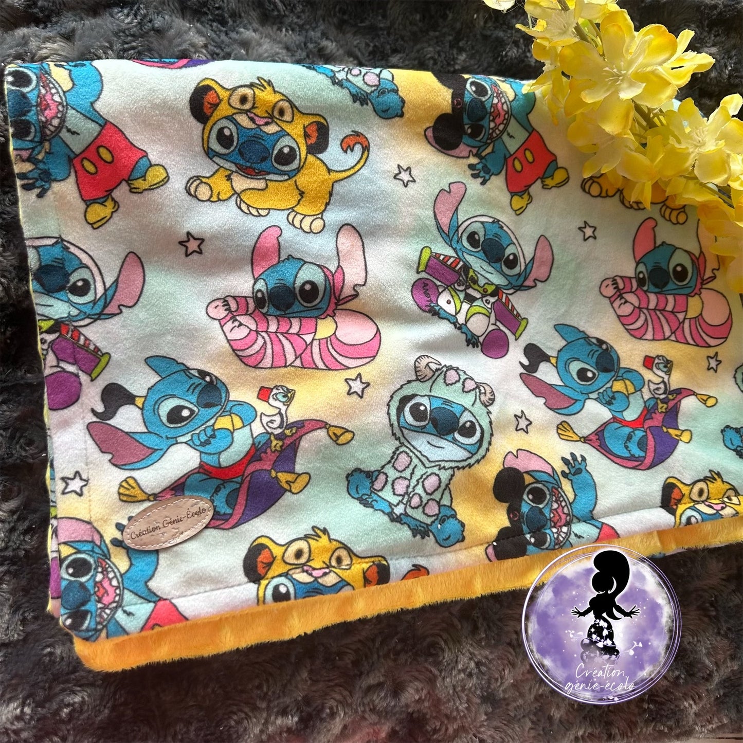 Doudou 30x40 extraterrestre bleu