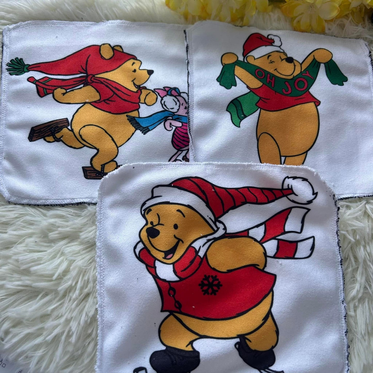 Débarbouillette ourson Noel