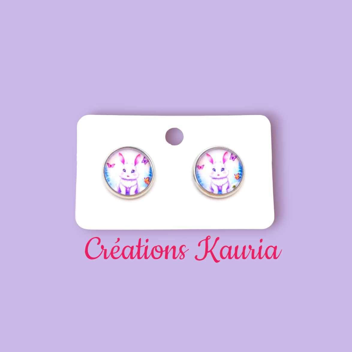 Boucle d’oreille lapin Kauria