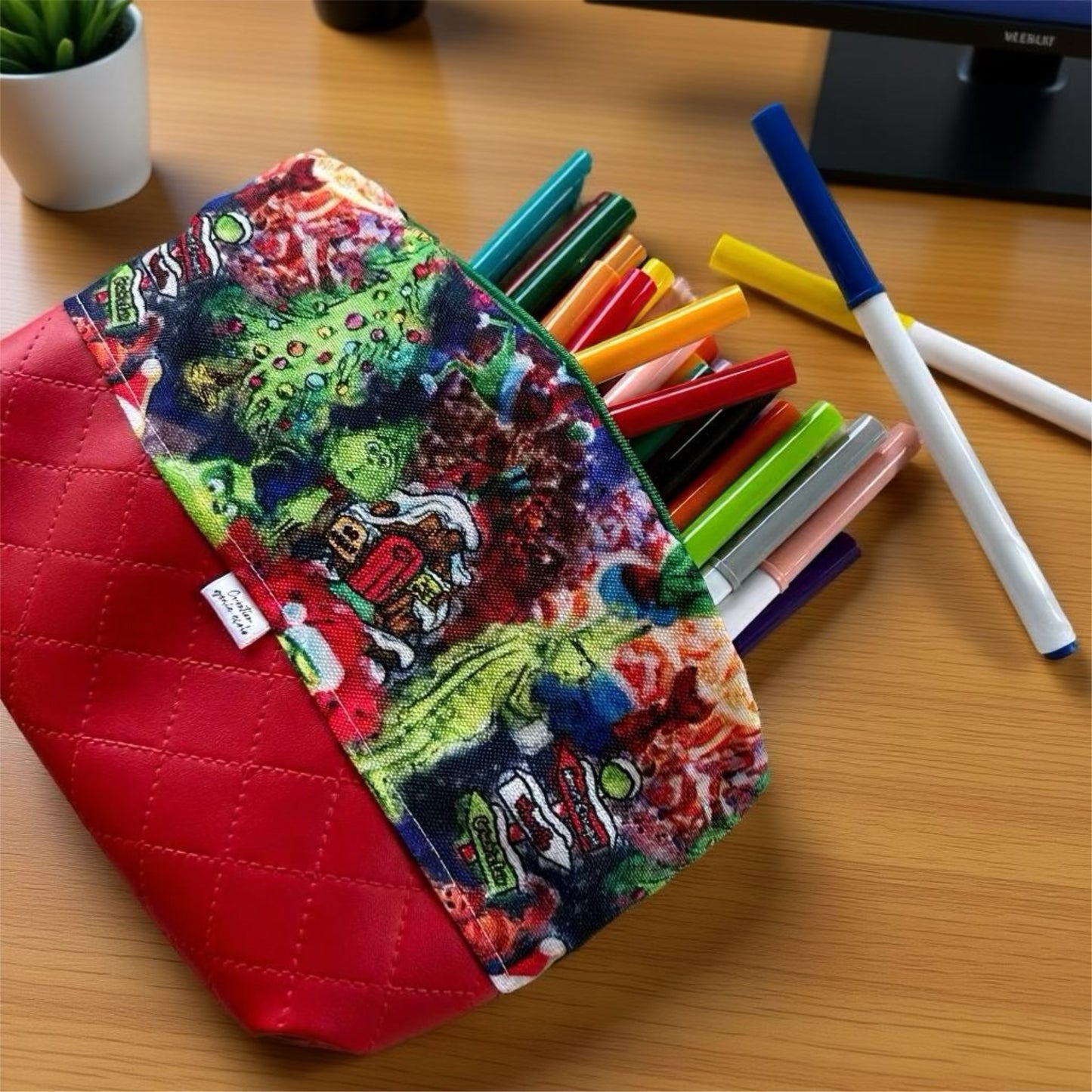 Trousse de crayon / maquillage personnage noel