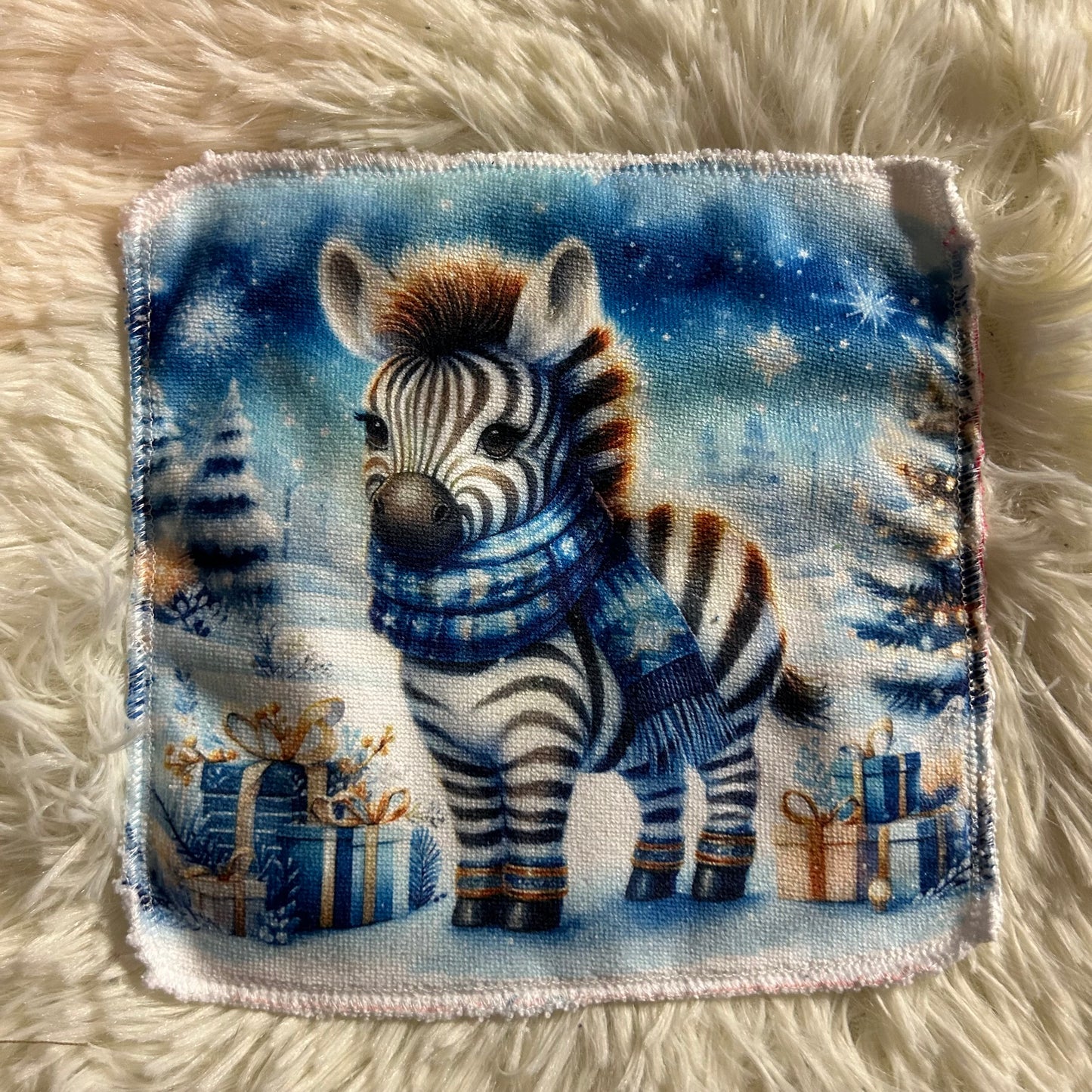 Débarbouillette zebre hivers