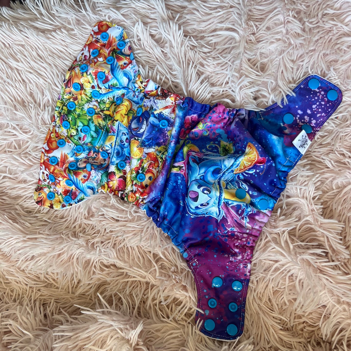 Couche lavable personnage