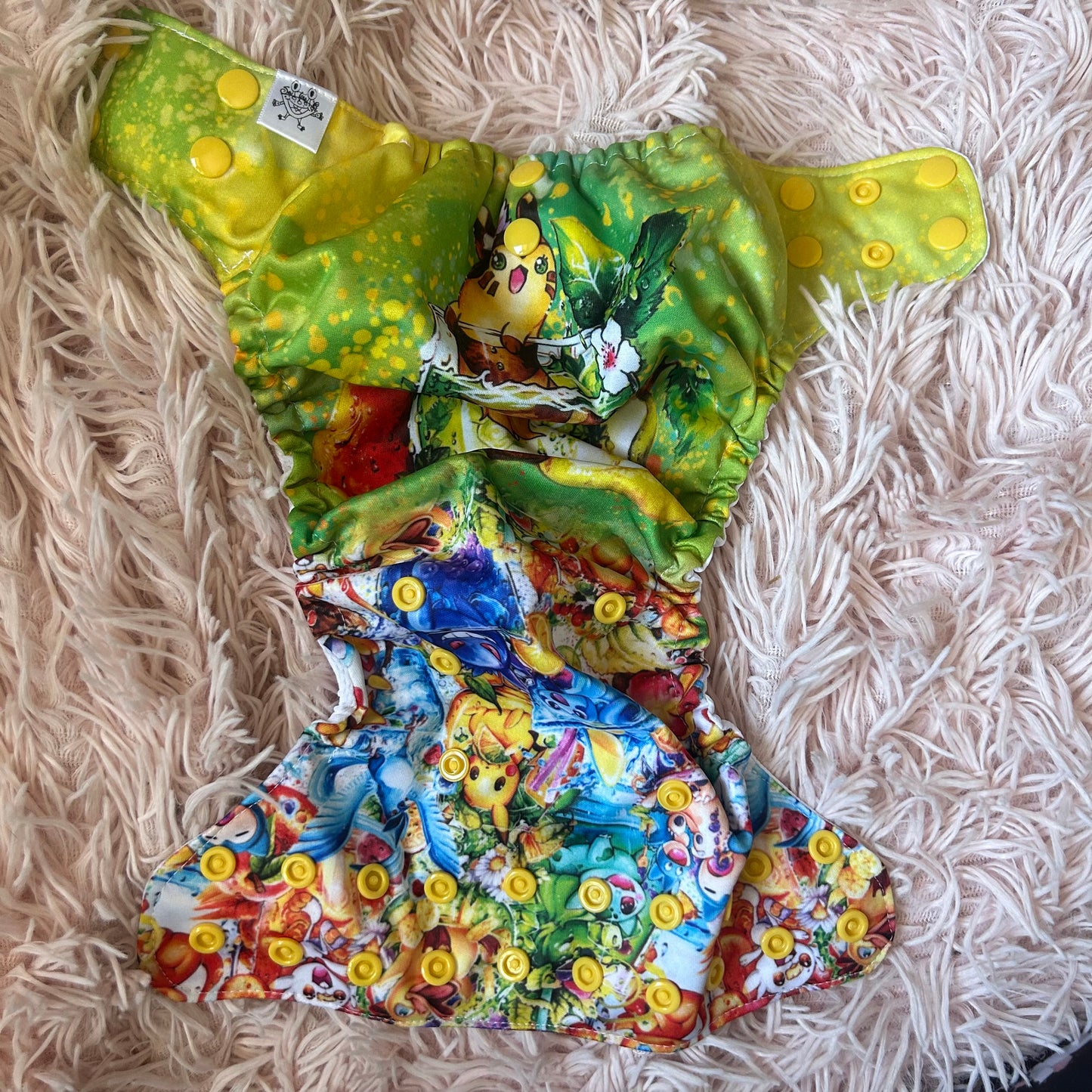 Couche lavable personnage