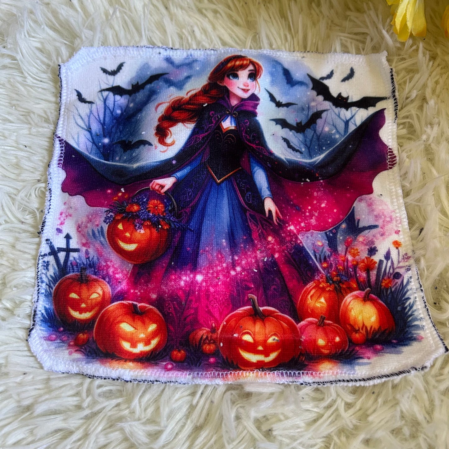 Débarbouillette princesse Halloween