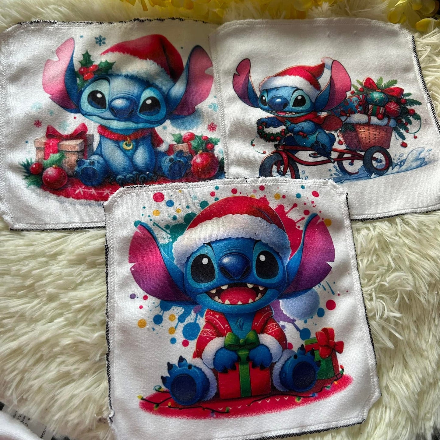 Débarbouillette personnage bleu