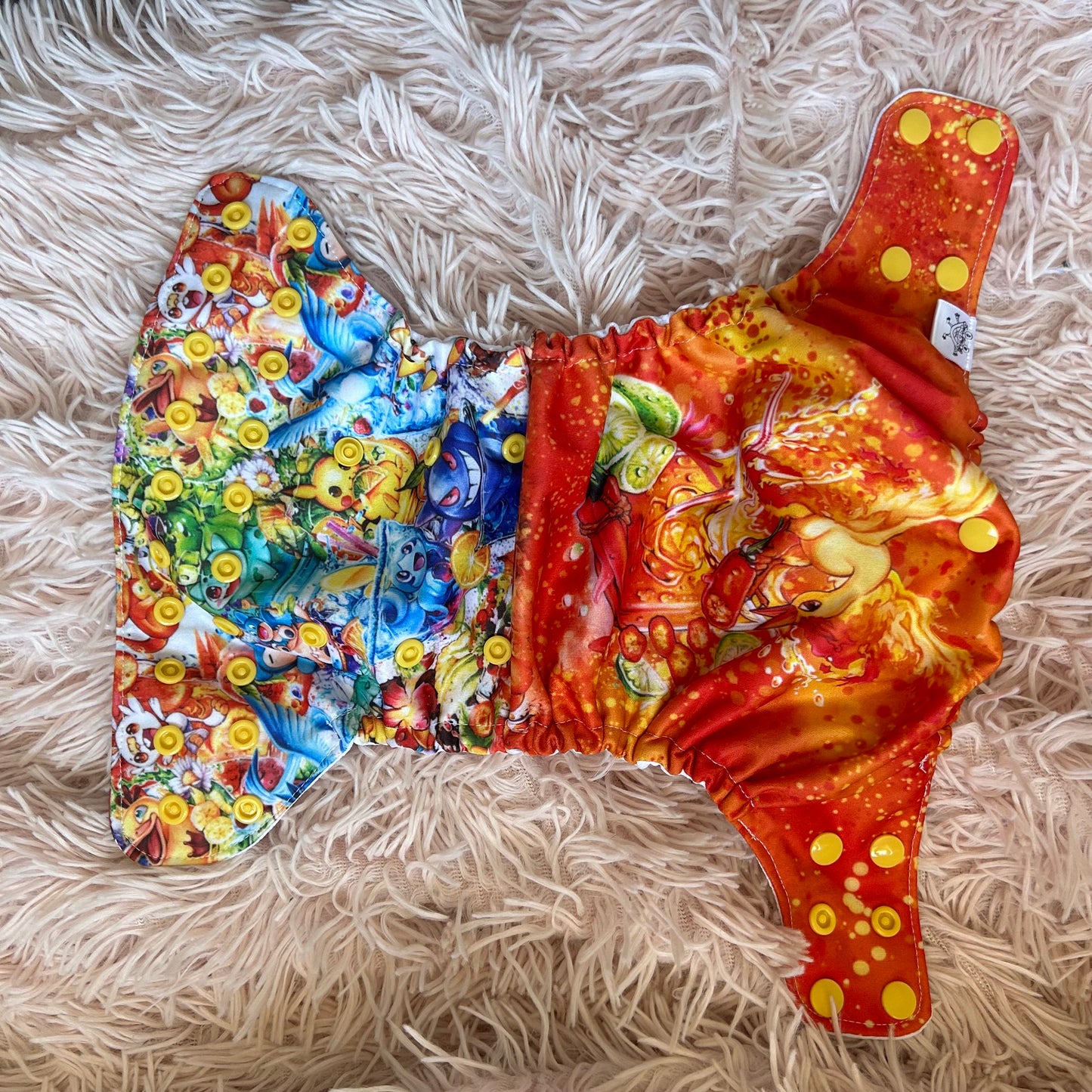 Couche lavable personnage