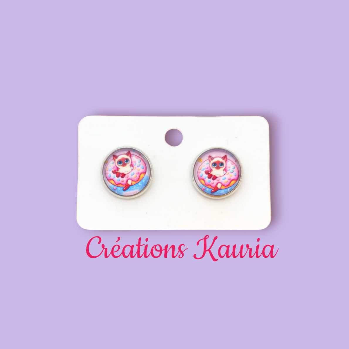 Boucle d’oreille chat Kauria