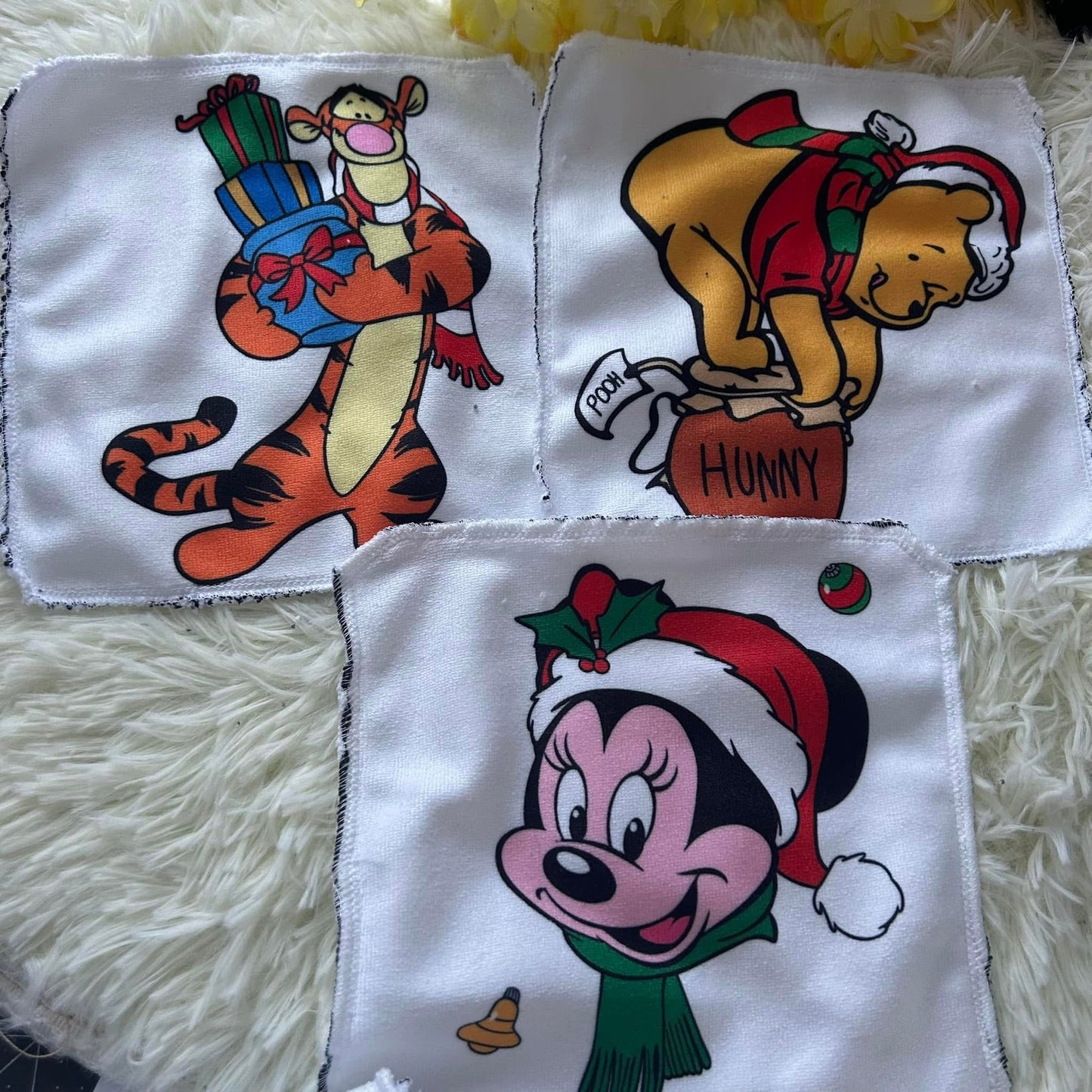 Débarbouillette ourson Noel