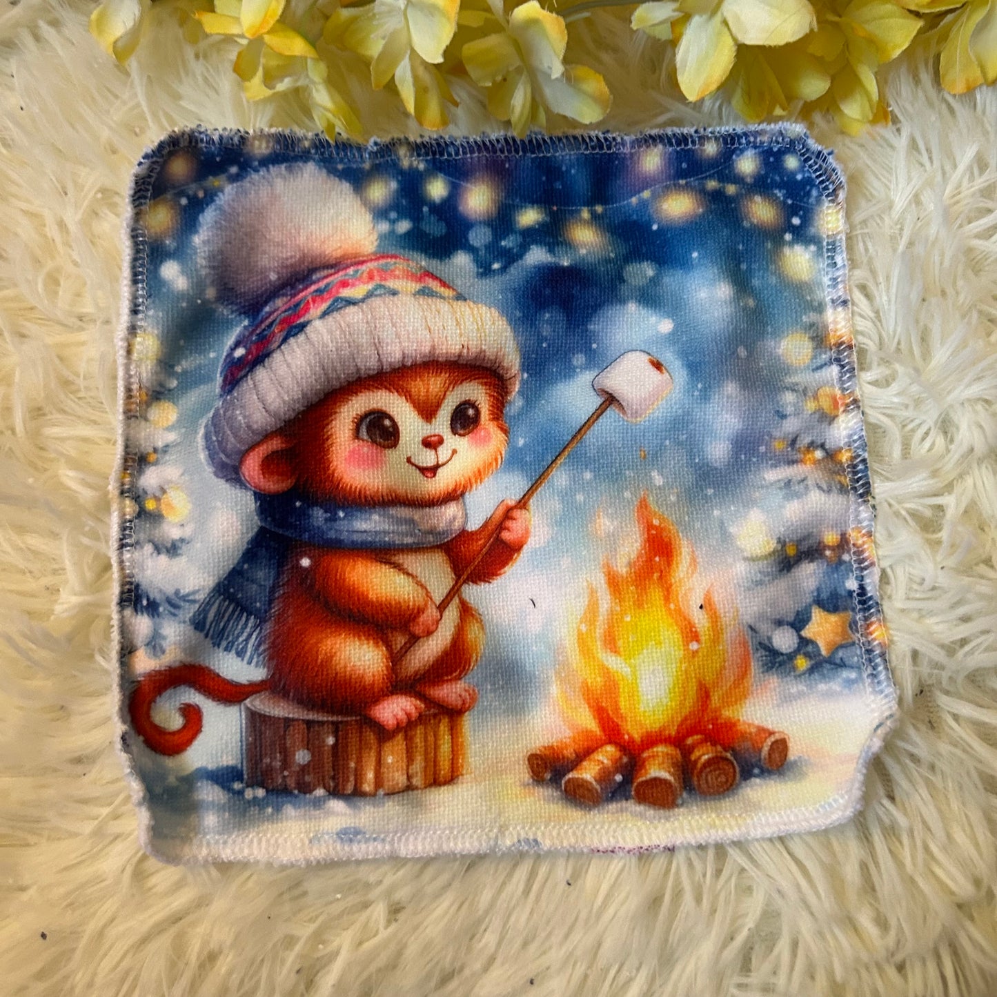 Débarbouillette singe hivers