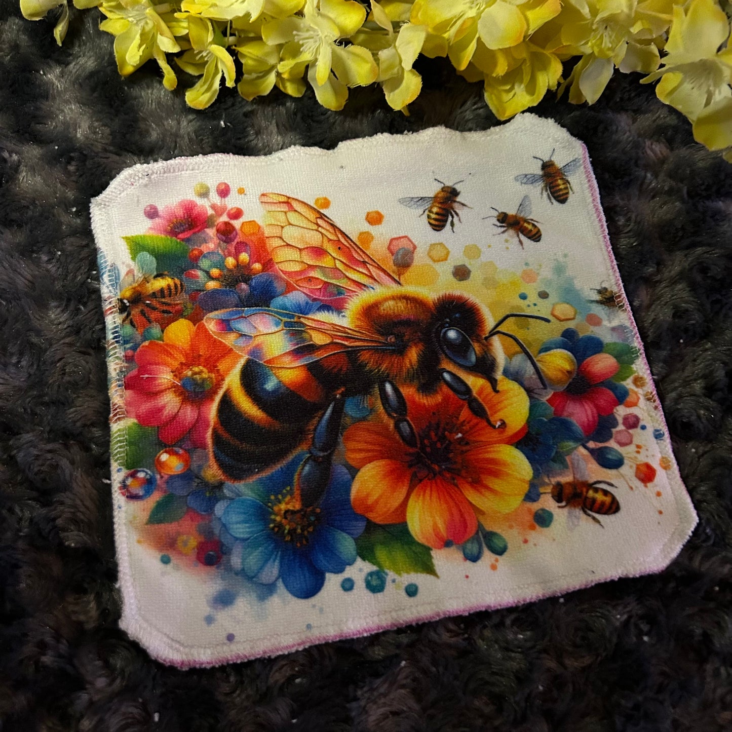 Débarbouillette abeille