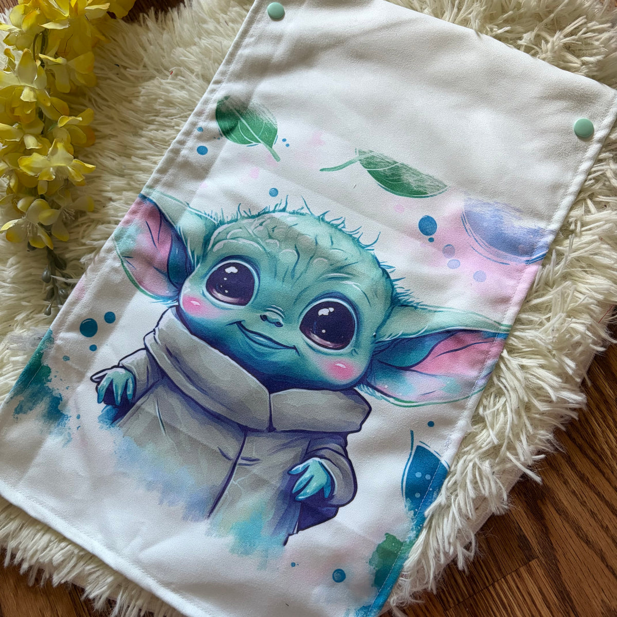 Serviette à main extraterreste vert