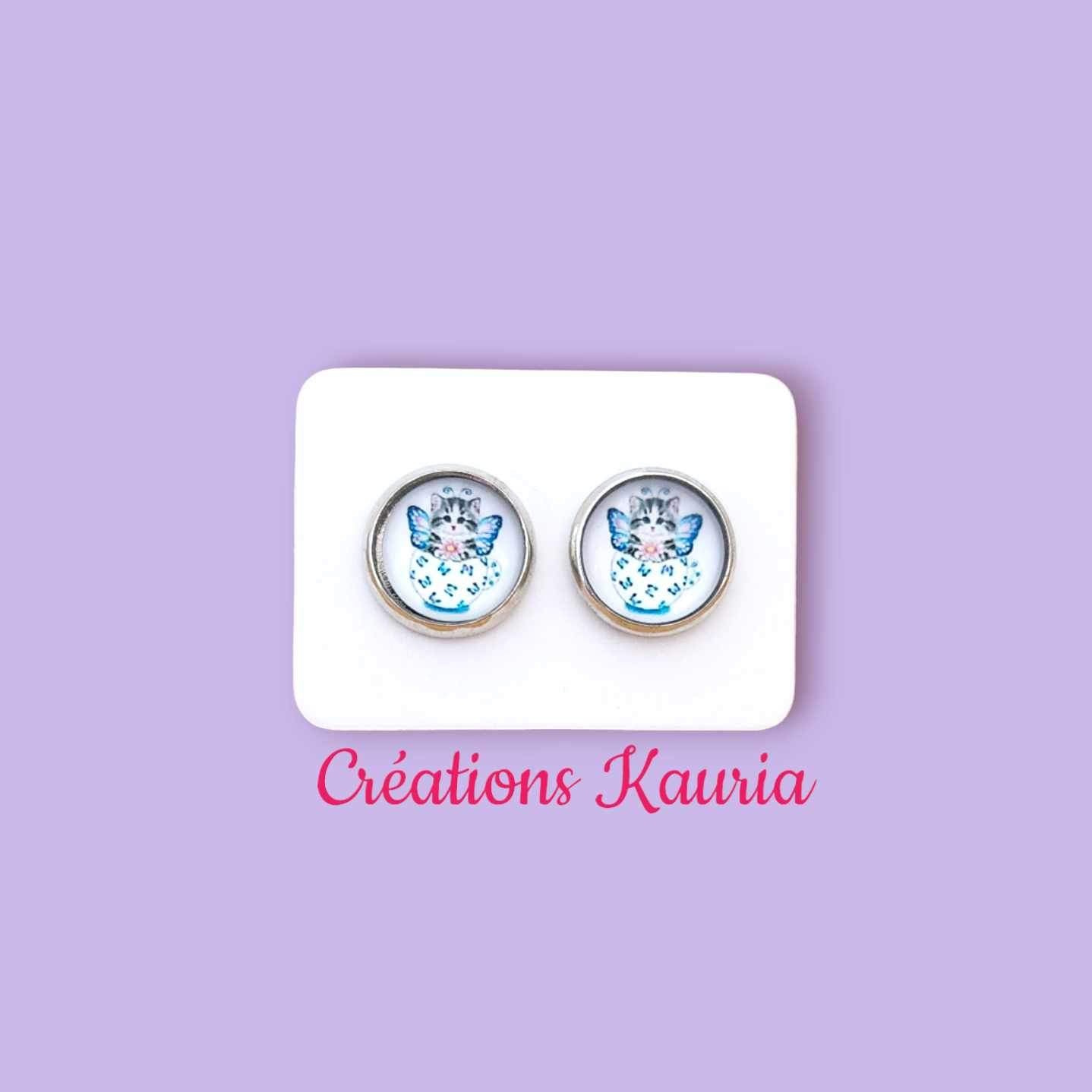 Boucle d’oreille chat Kauria