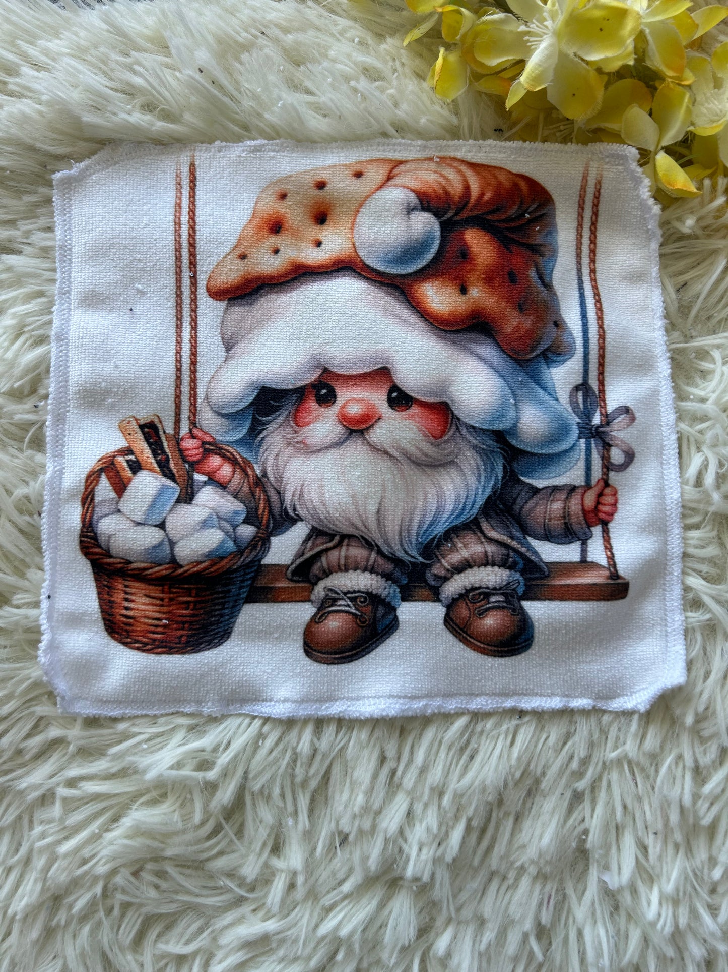 Débarbouillette animaux gnomes smores