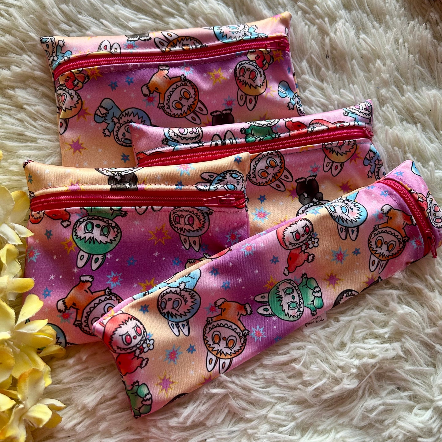Kit sac à sandwich/collation/ustencile personnage monstre