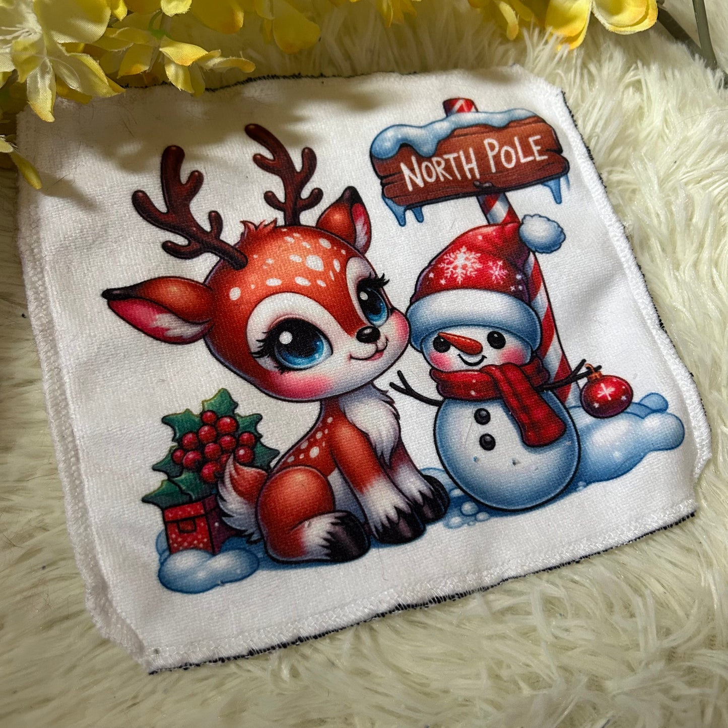 Debarbouillette renne noel
