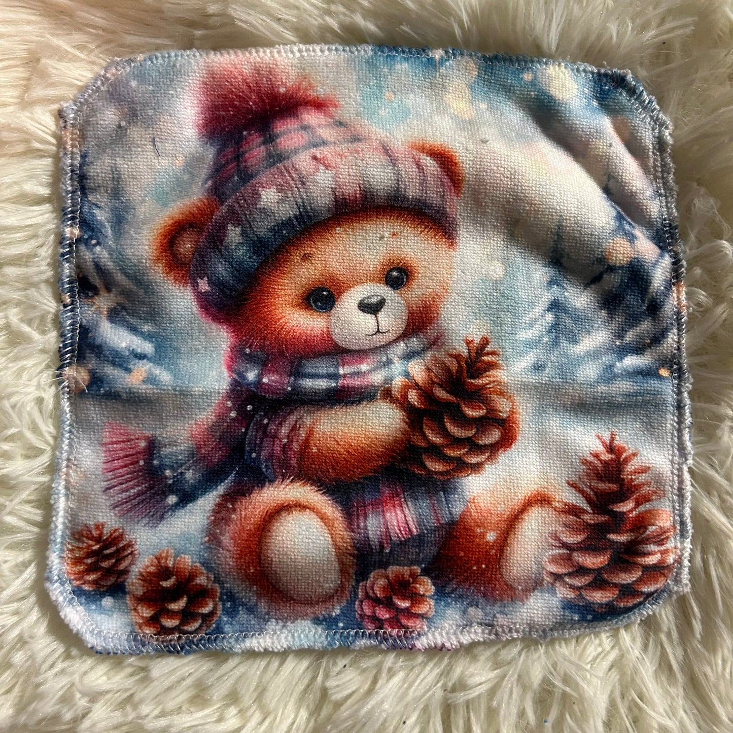 Débarbouillette ours hivers