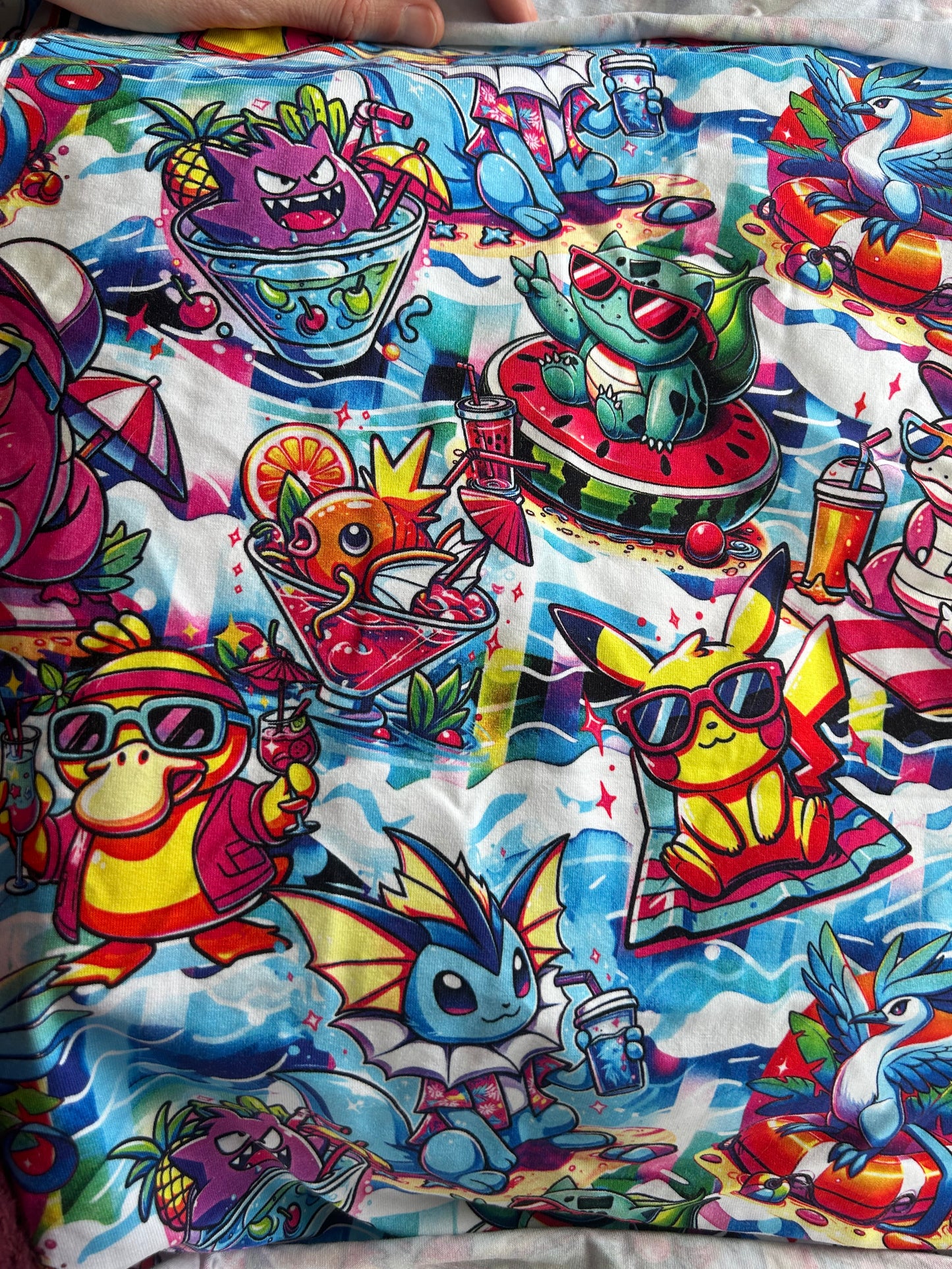 Serviette hygiénique lavable coton lycra monstre