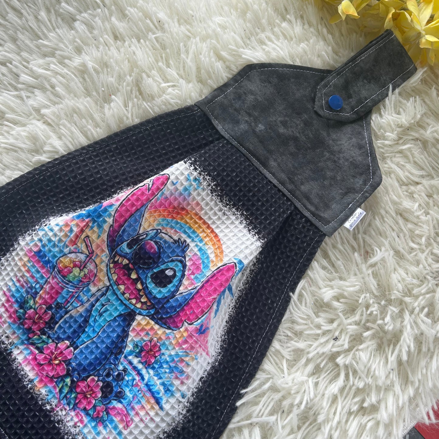 Serviette de four extraterrestre bleu