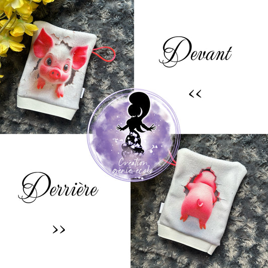 Mitaine de bain cochon